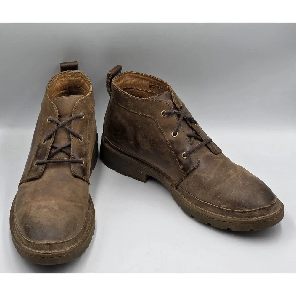 Born H44523 Men's Distressed Brown Leather Chukka Ankle Boots Size 9M Casual
